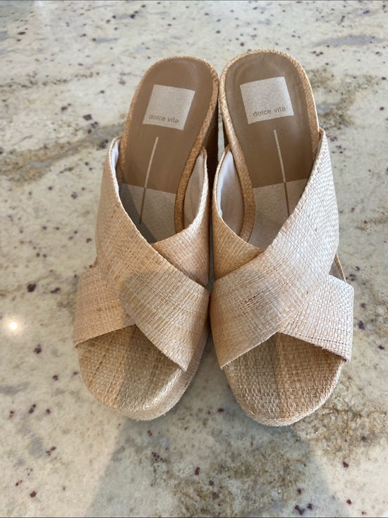 Dolce Vita Shoes - Dolce Vita Natural Woven Cross‑Band Slide Mules